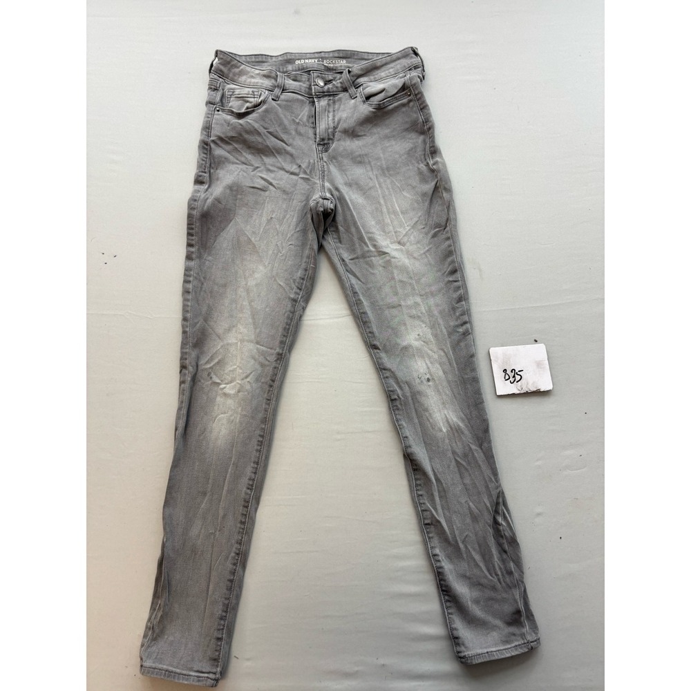 Old Navy Rockstar Mid-Rise Skinny Jeans Gray Denim Size 6 Regular